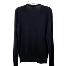 Ann Taylor Cardigan Sweater Womens S Used Navy with Black Lace Front - £11.61 GBP