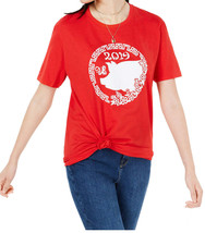 Love Tribe Juniors Pig Graphic T-Shirt,Red,Medium - £16.40 GBP