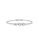 Authentic Crislu Multi-Cut CZ Flex Bangle in Platinum-SM - $316.79 CAD