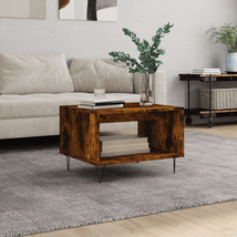 Industrial Rustic Smoked Oak Wooden Living Room Coffee Table With Lower Shelf - £40.49 GBP