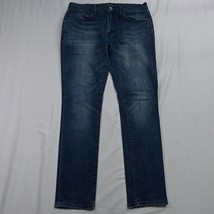 Lucky Brand 33 x 32 Rebel Super Skinny Dark Distressed Flex Denim Jeans - £26.90 GBP