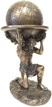 Atlas Titan Celestial Sphere Mythology Greek Statue Sculpture Bronze Finish - £70.32 GBP