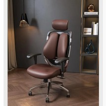 Double Back Leather Ergonomic Office Armchair A Legroom Boss Furniture High-End  - £397.43 GBP