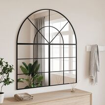 Wall Mirror Black Glass 39.4 x 19.7 in Black Wall Mirror - $213.14 CAD