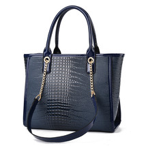 Women&#39;s Fashion Bag Classy Bright Leather Lizard Pattern Chain Shoulder Crossbod - £33.57 GBP