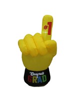 USED 6 FOOT TALL INFLATABLE GRADUATION HAND NUMBER ONE YELLOW FINGER DEC... - £38.15 GBP