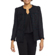 New Anne Klein Black Blue Tweed Career Jacket Blazer Size 16 $149 - £73.71 GBP