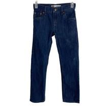 Levis 511 Slim Girls Jeans Size 8 Regular Dark Wash Blue Denim Stretch  - $20.88