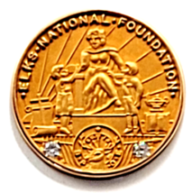 Elks National Foundation 10K Gold Filled Fraternal Organization Pin Two ... - $19.99