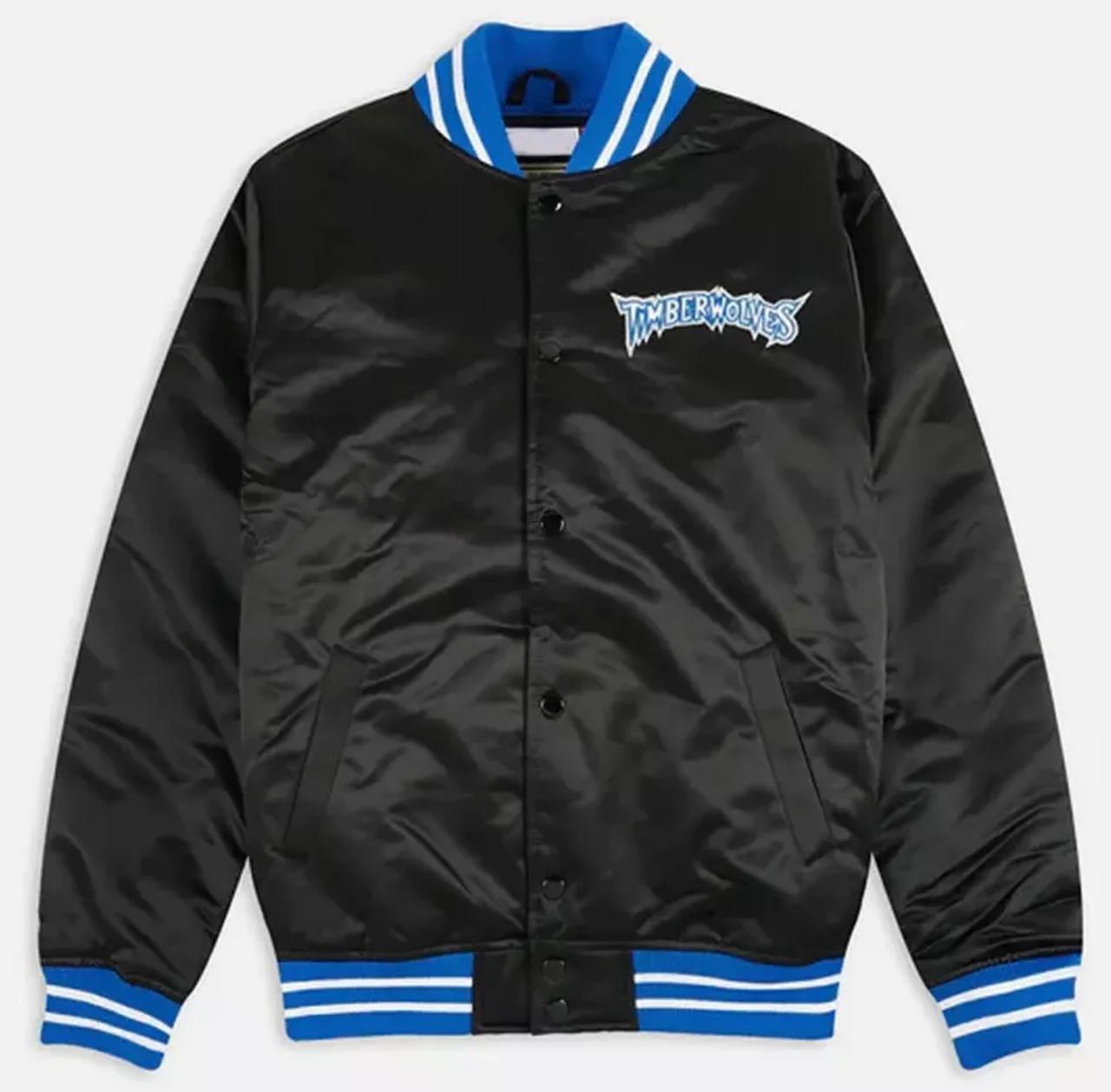DSHARKS Minnesota Timberwolves Varsity Jacket – Black Satin NBA Edition - $150.00+