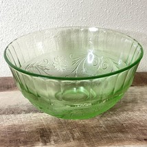 Vintage Indiana Tiara Glass Chantilly Green Sandwich Punch Bowl +12 Cups + Ladle - £116.84 GBP