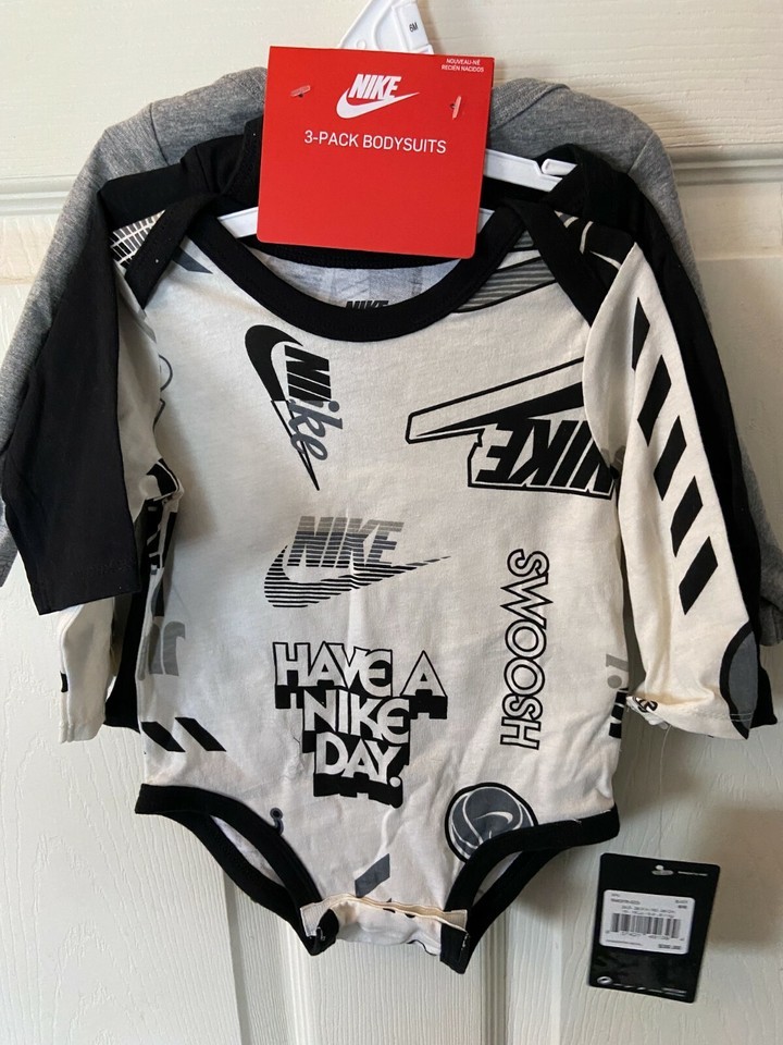 Nike 3 Pack Long Sleeve 6 Month *NEW w/Tags* nn1 - $24.99