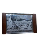 Grasoli Le Grand Marche De Nuremberg Mirror Surface Engraved Tray Germany - $26.72