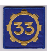 Vault 33 Fallout Style Patch Cosplay 3&quot;x3&quot; Inches Square Hook and Loop b... - £7.05 GBP