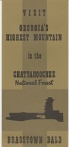 Vintage Travel Brochure Brasstown Bald Georgia Chattahoochee National Fo... - $7.91