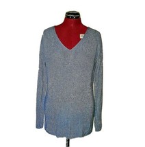 Hippie Rose Sweater Blue Ash Women Side Split Size XL Cross Back - £24.01 GBP