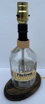 NEW! Pike Creek Whiskey Liquor Bar Bottle TABLE LAMP Lounge Light with Wood Base - £40.67 GBP