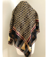 Vintage Anne Klein Tassels Rope Medallions Silk Scarf Japan BIG 35 Inch ... - €29,23 EUR