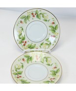 Noritake Lynbrook Saucers 5 7/8&quot; Lot of 2 Strawberries 2790 - $12.73