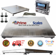Prime USA NTEP 36&quot; x 36&quot; Stainless Steel Washdown Floor Scale 5000 lb Capacity - £2,882.59 GBP