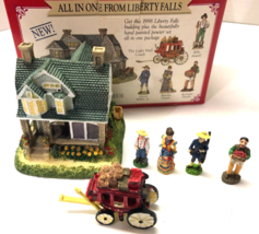 Vintage Liberty Falls Miller Family&#39;s Shingle House All In One Set Figures 1998 - £19.78 GBP
