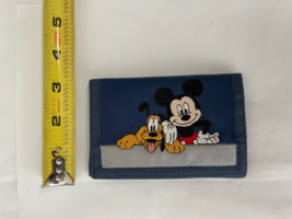 Disney Womens Blue Mickey Mouse Flap Wallet Purse - e184 - $13.46