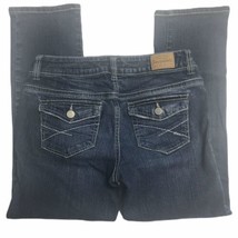 Aeropostale Bayla Skinny Capri Jeans Women&#39;s Sz 1/2 Clap Pocket Dark Was... - $15.00