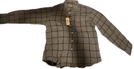 Shirt By Shirt Atelier Grey with Black Stripes Button-Up Shirt (XXL and M) - $76.00