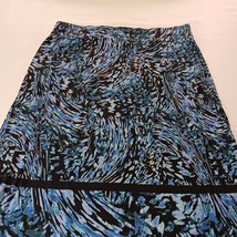 Dana Buchman Women's Black & Blue Elastic Waist Pull On Skirt Size XL image 6