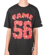 Hall of Fame Hombre Black Rose Cuenco Camiseta Manga Corta 56 Rosas Fútb... - $19.49