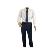 Men Renoir Flat Front Suit Separate Pants Slim Fit Soft Feel Slacks 201-19 Navy image 3