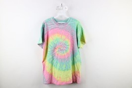 Vintage 90s Streetwear Mens Medium Distressed Rainbow Tie Dye Swirl T-Shirt - £19.74 GBP