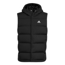 Adidas Helionic Hooded Down Men&#39;s Vest Casual Sports Top Winter Asian Fit HG6277 - £102.71 GBP