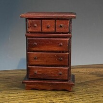 Vintage Dollhouse Miniature Wooden Figurine Dresser (Drawers Don’t Open) - $20.75
