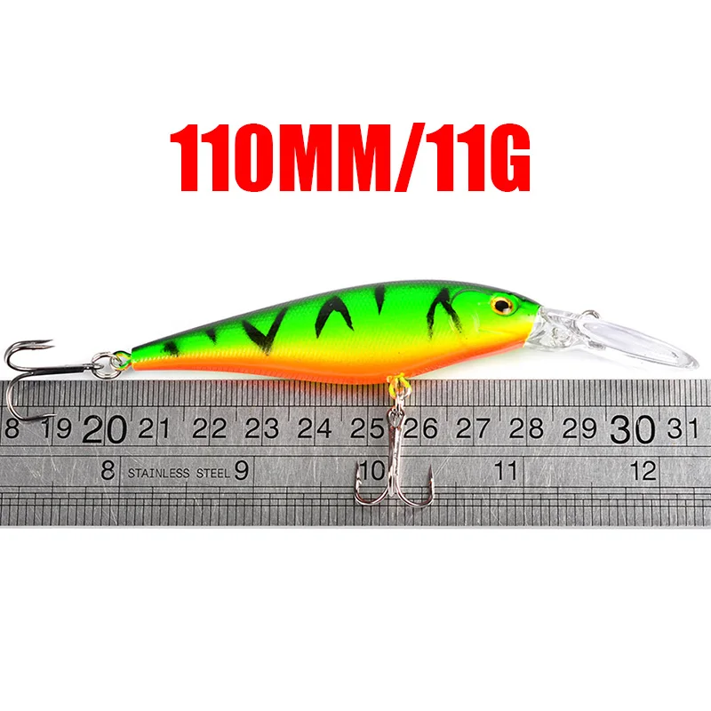 Sporting 1Pcs Minnow Fishing Lures 110mm 10.5g Floating Diving Wobbler Swimbait  - £23.90 GBP