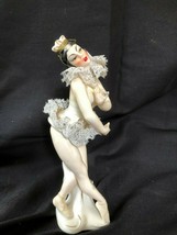 Antique porcelain. Lady - Ballerina with real lace . Marked Bottom - £62.41 GBP