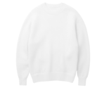 ARTOO Sporty Pullover Lush Sweater Round Neck Cotton Off White Oversized Top - $169.93 CAD