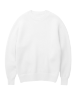 ARTOO Sporty Pullover Lush Sweater Round Neck Cotton Off White Oversized Top