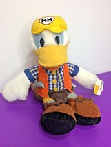 Disney Store Donald Duck Construction Worker Carpenter Plush with Origin... - £15.56 GBP