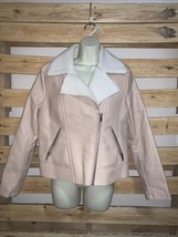 Charlotte Russe Fleece Lined Light Pink Bomber Jacket Woman’s Size M KG - $376.73 MXN