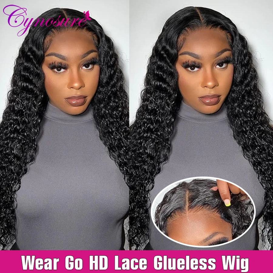 Cynosure wear and go glueless human hair wig 13x4 curly human hair wig 8x5 glueless wig thumb200