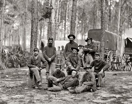 Civil War A Group of Enlisted Union Soldiers in Civil War Camp Reproduction - £9.76 GBP