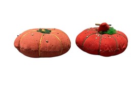 Vintage Tomato &amp; Strawberry Pin Cushion Set - $411.91 MXN