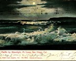 Pacific Ocean By Moonlight Point Loma Full Moon San Diego CA 1905 UDB Po... - $5.01