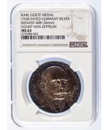 1928 Plateado Karl Goetz Medalla K #408 Count Von Zeppelin Graduado Por ... - €520,07 EUR