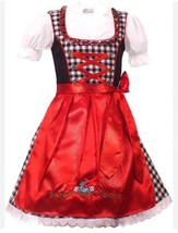 Child’s German Bavarian Oktoberfest 3 pc. Dirndl  Dress Sz M Age 5-7Erns... - £27.14 GBP