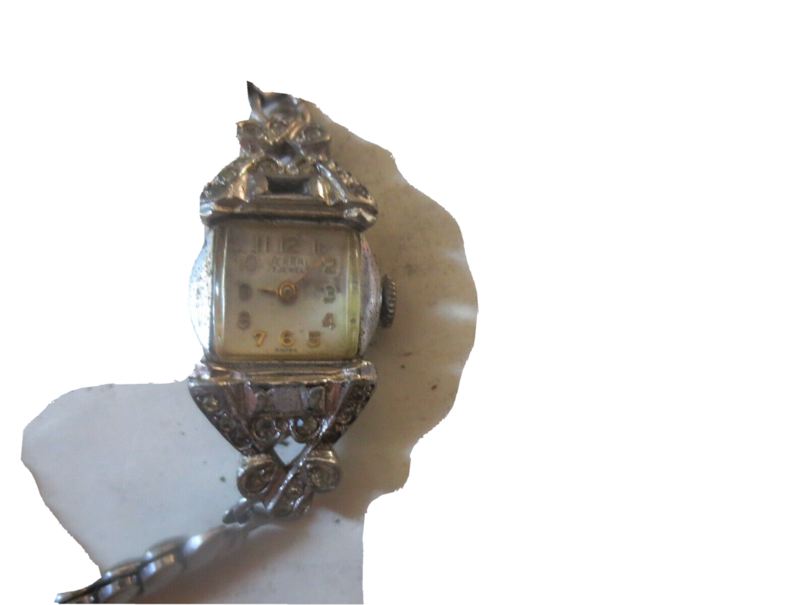 Tower Jerrell manual wind Women&#39;s Watch Cocktail Faux Diamonds 17J - $9.49