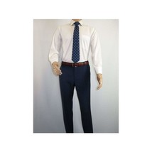Men Renoir Flat Front Suit Separate Pants Slim Fit Soft Feel Slacks 201-19 Navy image 2