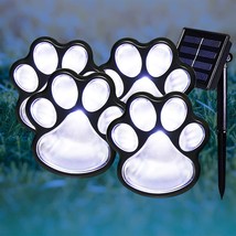 Paw Print Solar Outdoor Lights, Solar Lights Outdoor Waterproof Dog Paw Lights(S - £22.65 GBP