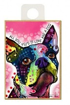 All You Need Is Love And A Dog Boston Terrier Pop Art Fridge Magnet 2.5x3.5 A55 - £4.63 GBP